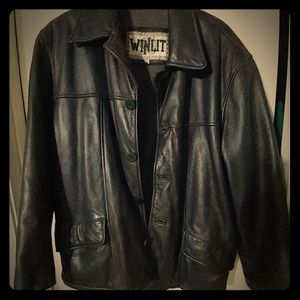 3/4 length leather jacket